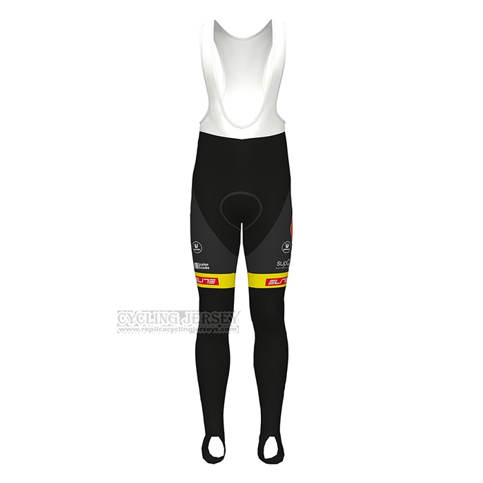 2022 Cycling Jersey Bingoal WB Yellow Long Sleeve and Bib Short